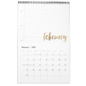 年末年始最高のの挨拶 |折れ線のノート カレンダー (2月 2027)