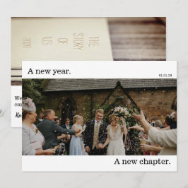 年末年始結婚の写真 招待状