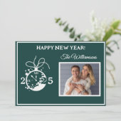 年末年始4枚フォトクロックカード 招待状 (スタンド正面)