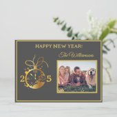 年末年始4枚フォトクロックカード 招待状 (スタンド正面)