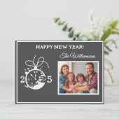 年末年始4枚フォトクロックカード 招待状 (スタンド正面)