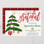 年末感謝招待会のご案内（法人向け） 招待状 (正面/裏面)