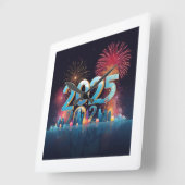 年末時計デザイン スクエア壁時計 (傾斜)