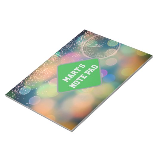 年末時計 ノートパッド (アングル)