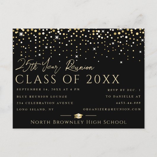 年次クラス懇親会デザイン招待状はがき ポストカード (正面)