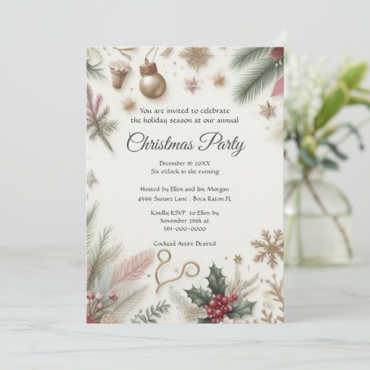 年次クリスマスパーティーホリデーグリーナリー 招待状 (スタンド正面)