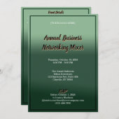 年次ビジネスネットワーキングミキサー招待状カード 招待状 (正面/裏面)