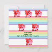 年次ピグフェスティバルパーティの招待状カード 招待状 (裏面)