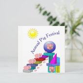 年次ピグフェスティバルパーティの招待状カード 招待状 (スタンド正面)