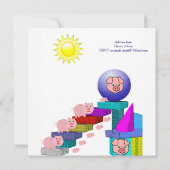 年次ピグフェスティバルパーティの招待状カード 招待状 (裏面)