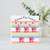 年次ピグフェスティバルパーティの招待状カード 招待状 (スタンド正面)