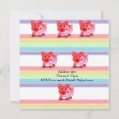 年次ピグフェスティバルパーティの招待状カード 招待状 (裏面)