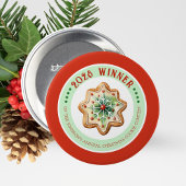 年次ホリデークッキーコンテスト優勝者の賞品ボタン 缶バッジ