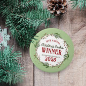 年次ホリデーコンテスト優勝者の賞品ボタン 缶バッジ