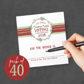 年次ホリデーコンテスト投票メモ帳パック40 ノートパッド