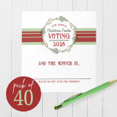 年次ホリデーコンテスト投票メモ帳パック40 ノートパッド