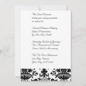 年次事業発表夕食会招待状 招待状 (裏面)