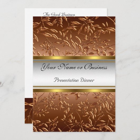 年次事業発表夕食会招待状 招待状 (正面/裏面)