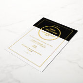 年次会社感謝祭 業務パーティー 箔招待状 (回転した状態)