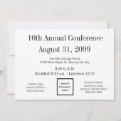 年次会議クラシックブラック 招待状 (裏面)