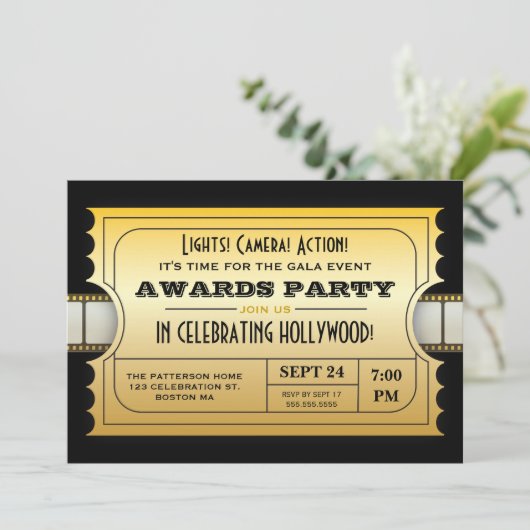 年次映画賞によっては金チケットがパーティを楽しみます 招待状 (スタンド正面)