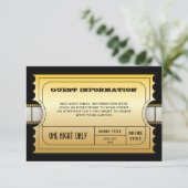 年次映画賞のパーティーの金チケットの挿入物 招待状 (スタンド正面)