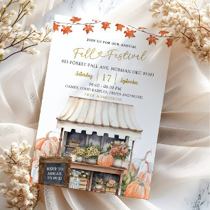 年次秋フェスティバルパンプキンオータム招待状 招待状