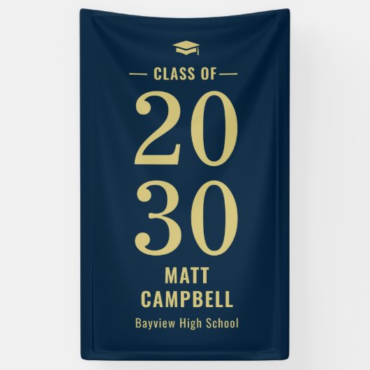 年無地の編集可能カラー卒業バナー 横断幕 (縦)