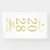 年無地の編集可能カラー卒業バナー 横断幕 (横)