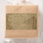 年空白の齢動揺して紙、ダーク素朴アンティーク ラベル (インサイチュ)