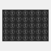 年級大学院白黒タイポグラフィ ラッピングペーパーシート (正面2)