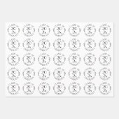 年級大学院白黒タイポグラフィ ラッピングペーパーシート (正面)