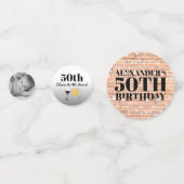 年素朴間の成人向け応援フォト誕生日 コンフェッティ (裏面)