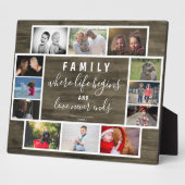 年素朴1回家族記念ことわざ写真コラージュ フォトプラーク (側面)