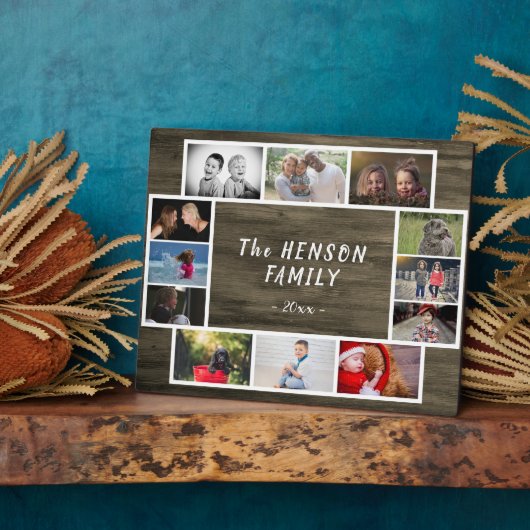 年素朴1回家族記念フォトコラージュカスタム フォトプラーク (側面)