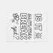 年終わりのTシャツ まだ夏休みじゃないの？ 最終日 フリースブランケット (正面(横))