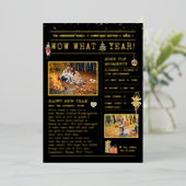 年終回顧の手紙 | 家族のクリスマスチラシ 箔シーズンカード (立ち正面)