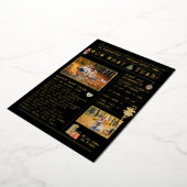 年終回顧の手紙 | 家族のクリスマスチラシ 箔シーズンカード (回転した状態)