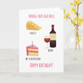 年老いたガールフレンド向け誕生日 カード (黄色い花)