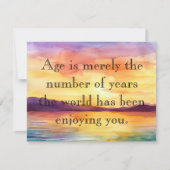 年老いたグリーティングカードに関する美しい言葉 シーズンカード (正面)