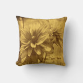 年老いたデイジーのパーソナライズされた花 クッション (正面)