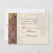 年老いたブドウ畑の結婚式RSVP応答カード 出欠カード (裏面)