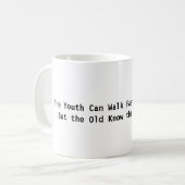 年老いたマグカップであるという知恵 コーヒーマグカップ (正面左)