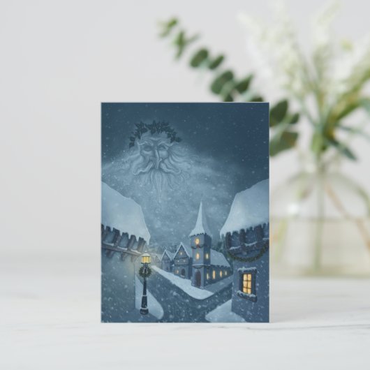 年老いた冬の男の休暇のポストカード シーズンポストカード (スタンド正面)