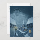 年老いた冬の男の休暇のポストカード シーズンポストカード (正面/裏面)