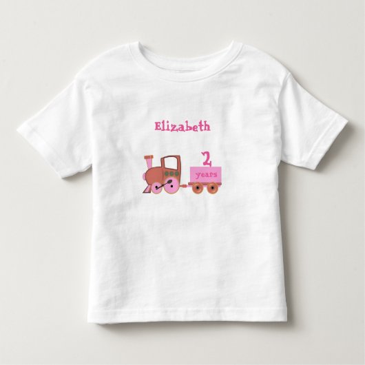 年老いた女の子を連れて電車を運転する トドラーTシャツ (正面)