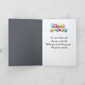 年老いた愚痴のおばさん誕生日 カード (内部)