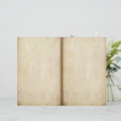 年老いた羊皮紙ジャーナルページスクラップブック紙 (スタンド正面)