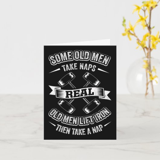 年老いた者が昼寝を実在飲み込んで鉄を上げる カード (黄色い花)