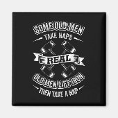 年老いた者が昼寝を実在飲み込んで鉄を上げる マグネット (正面)